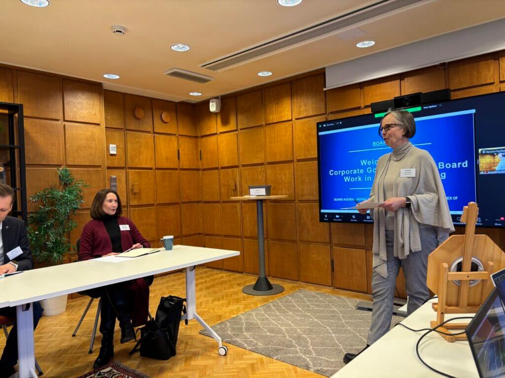 Laura Raitio, a partner at Boardman, lectures on Board Agenda and Working Practices in Finland.