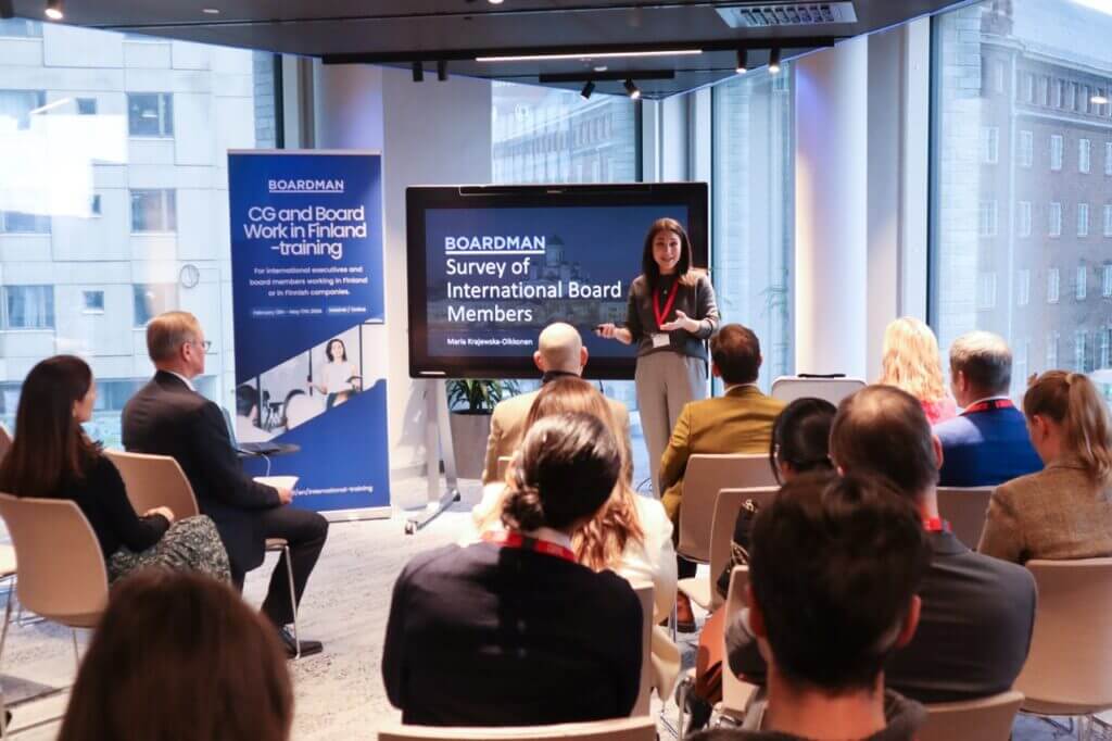 Maria Krajewska-Olkkonen stated that internationalization is the primary motivator for recruiting board members from abroad. PICTURE: Julia Ruotsi