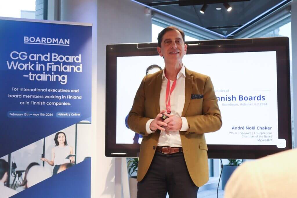 A French-Canadian lawyer turned entrepreneur, Chaker's journey began as a student in Jyväskylä, Finland. PICTURE: Julia Ruotsi